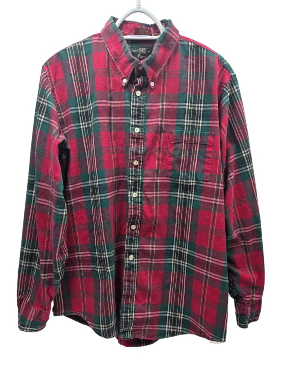 Orvis shirt men's XL plaid long sleeve button up button down collar